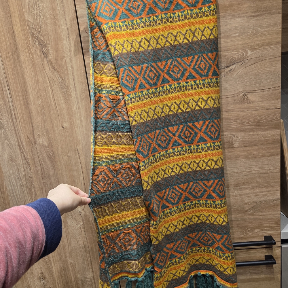 Colorful Geometric Patterned Scarf - Picture 1 of 3